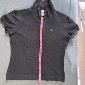 Vintage Lacoste Women's Petit Piqué Polo Faded Black Size 44 Tennis